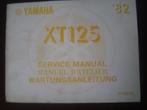 Yamaha XT125 1982 motorcycle service manual XT 125, Motoren, Ophalen of Verzenden, Yamaha