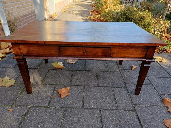 Koloniale Salontafel met Lade - 120x73.5cm, Huis en Inrichting, Tafels | Salontafels, Gebruikt, 50 tot 75 cm, 50 tot 100 cm, 100 tot 150 cm