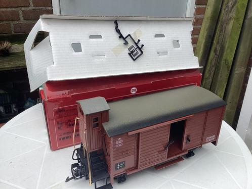 LGB 46265 DR gesloten goederenwagen/remmershuis NIEUW OVP, Hobby en Vrije tijd, Modeltreinen | Overige schalen, Nieuw, Wagon, Gelijkstroom