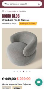 Draaibare ronde stoel. Zo goed als nieuw, Huis en Inrichting, Fauteuils, Ophalen, 75 tot 100 cm, Zo goed als nieuw, 75 tot 100 cm