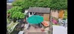 Parasol incl. hoes en voet - Gratis af te halen!, Tuin en Terras, Parasols, Ophalen, Gebruikt, 2 tot 3 meter, Stokparasol