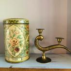 Vintage messing kandelaar, Antiek en Kunst, Verzenden, Koper of Brons