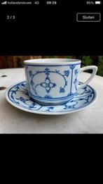 4 kop en schotels ‘Blau saks’ uit de voormalige DDR, Ophalen of Verzenden