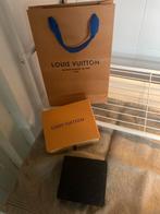 Louis Vuitton heren portemonnee zwart lv logo - NIEUW, Overige merken, Verzenden, Zwart, Nieuw