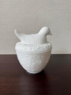 Opaline Wit Glazen Doosje van Avon met Kip/Kuiken, Pasen, Antiek en Kunst, Ophalen of Verzenden