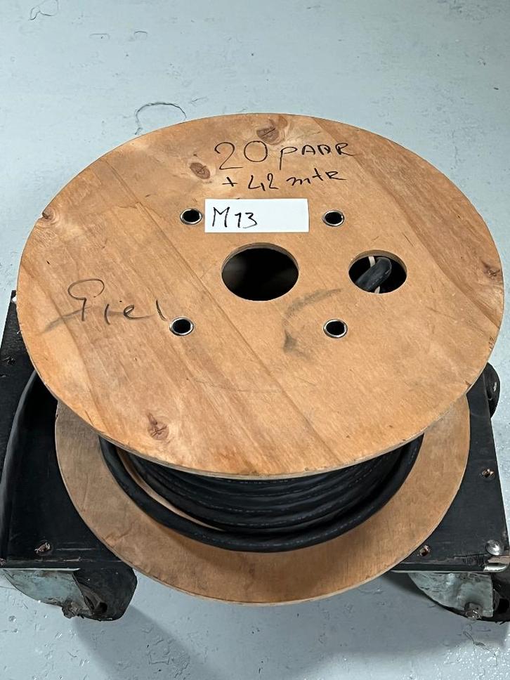 M13 20 parige audiomutlikabel, op haspel, Muziek en Instrumenten, Kabels en Stekkers, Nieuw, Apparatuur, Ophalen of Verzenden