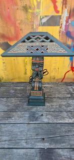 Vintage balinees lamp hout, Antiek en Kunst, Ophalen