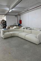 Westwing Hoekbank Velvet Beige/Creme, Ophalen, 125 cm of meer, Zo goed als nieuw, Stof