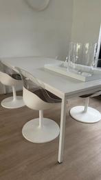 Eettafel met 4 draaistoelen, Huis en Inrichting, Tafels | Eettafels, Ophalen, 200 cm of meer, 50 tot 100 cm, Zo goed als nieuw