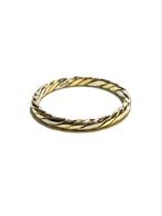 14k geel en witgouden ring, 18 tot 19, ., Ophalen of Verzenden, Zo goed als nieuw