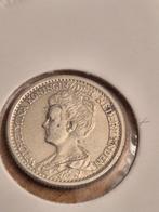 Zilveren 25 cent Wilhelmina 1918, Verzenden, Zilver, 25 cent, Koningin Wilhelmina