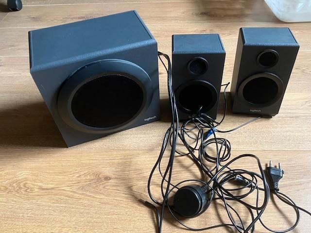 Logitec speakerset Z333, Computers en Software, Pc speakers, Gebruikt, Ophalen