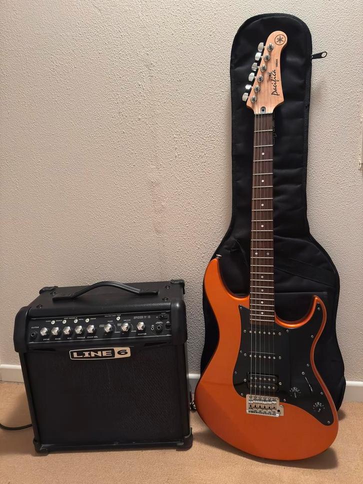 Yamaha Pacifica – Complete Gitaarset, Muziek en Instrumenten, Snaarinstrumenten | Gitaren | Elektrisch, Zo goed als nieuw, Solid body