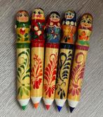 5 Kleurpotloden matroeshka baboushka matroesjka souvenir, Ophalen of Verzenden, Nieuw