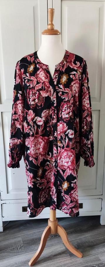 Norah blouse / jurk met bloemen maat 48 (€10,-) beschikbaar voor biedingen