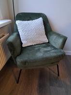 Vestbjerg Penelope Fauteuil - Velvet Groen, Huis en Inrichting, Fauteuils, Ophalen of Verzenden