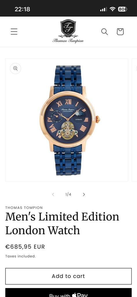Thomas Tompion Men's Limited Edition London Watch, Sieraden, Tassen en Uiterlijk, Horloges | Heren, Ophalen of Verzenden, Nieuw