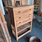 50% korting! Teakhouten ladekast, 100 tot 150 cm, Teakhout, Zo goed als nieuw, 25 tot 50 cm