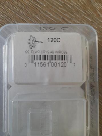 1x Nieuw dichte steriel Flower crystal roze oorknopje beschikbaar voor biedingen