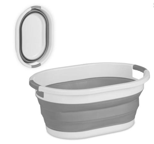 Opvouwbare wasmand 22 liter - nieuw -, Huis en Inrichting, Badkamer | Badtextiel en Accessoires, Nieuw, Overige typen, Grijs, Ophalen of Verzenden