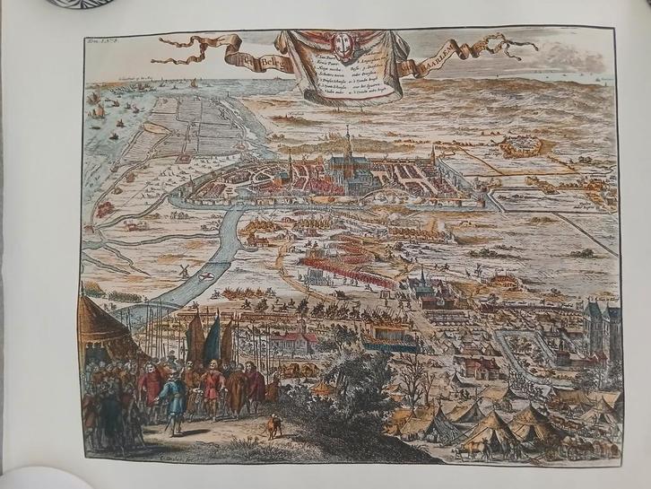 Het Beleg van Haarlem 1677 op dik papier met schutblad, Antiek en Kunst, Kunst | Litho's en Zeefdrukken, Ophalen of Verzenden