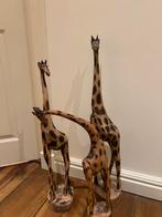 Houten Giraffen Set van 3, Ophalen of Verzenden, Gebruikt, Rond, Hout