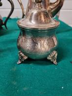 Koffiekan theekan  verzilverd antiek, Verzamelen, Retro, Ophalen of Verzenden