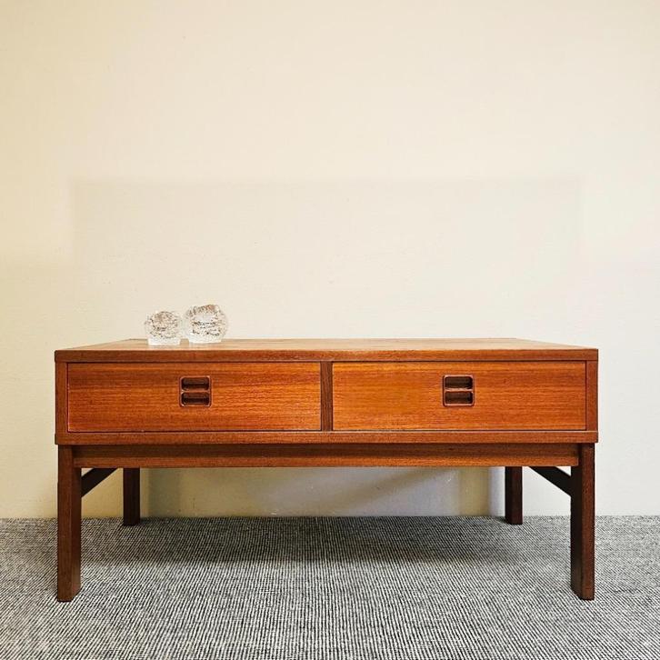 Vintage Deens design Ladenkast Halmeubel Bankje Tv-meubel, Huis en Inrichting, Kasten | Ladekasten, Gebruikt, Minder dan 100 cm