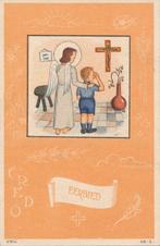 5 Mooie kinder devotieprentjes van uitg. VWU, Verzenden, Zo goed als nieuw, Kaart of Prent, Christendom | Katholiek