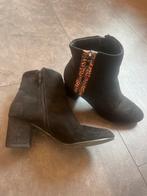 Leuke korte laarsjes met tijgerprint rand 38, Ophalen of Verzenden, Gedragen, Zwart