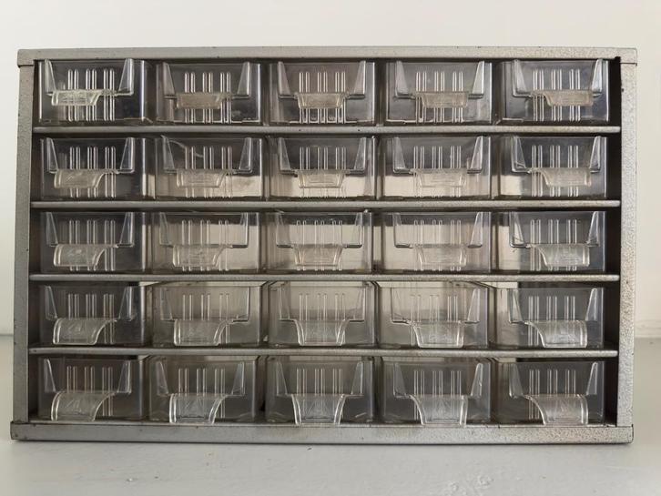 Assortimentenkast, vintage organizer, oud ladekastje, Doe-het-zelf en Verbouw, Overige Doe-het-zelf en Verbouw, Gebruikt, Ophalen