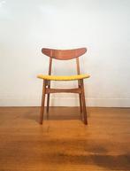 Vintage CH30 stoel van Hans J. Wegner door Carl Hansen, Ophalen, Gebruikt, Bruin, Stof