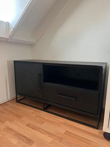 Houten tv meubel zwart vissengraat