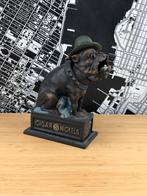 Antiek Bulldog Spaarpot Ole Puffer Gietijzer Ijzer Vintage, Ophalen of Verzenden, Gebruikt, Metaal of Blik, Dier