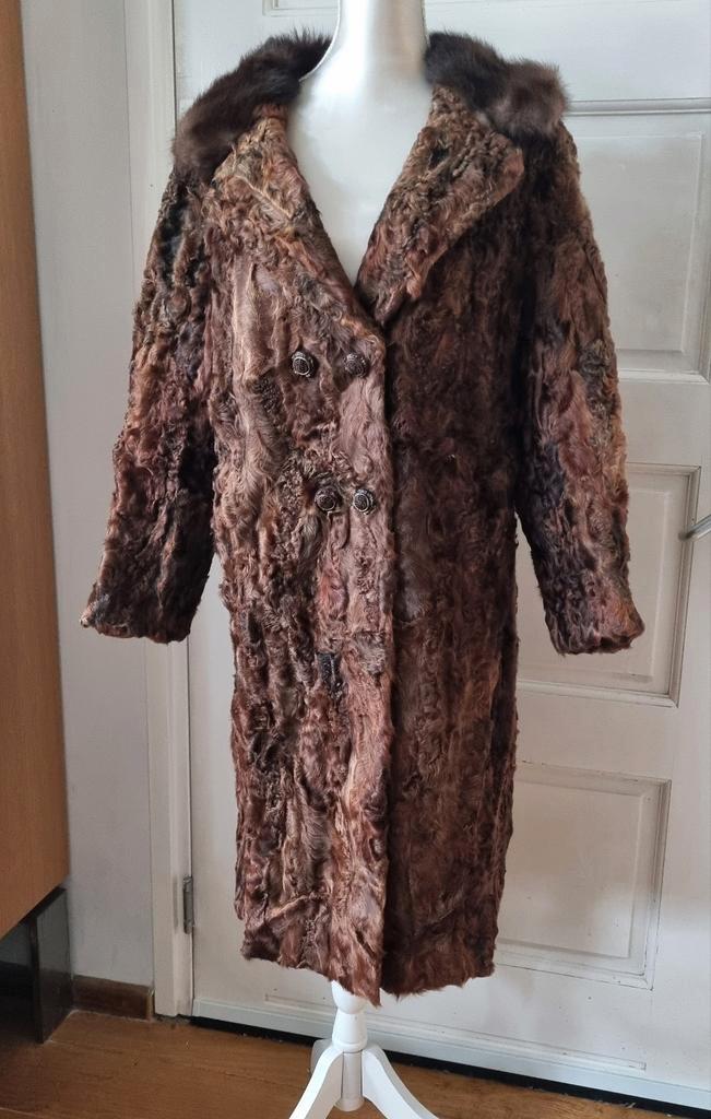 Vintage Perzische lam Bontjas karakul Astrakhan mt 38 - 42, Kleding | Dames, Jassen | Zomer, Zo goed als nieuw, Maat 38/40 (M)