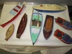 BOOTJES 8 stuks diverse type oude houten en metaal, Hobby en Vrije tijd, Modelbouw | Boten en Schepen, Ophalen of Verzenden, Gebruikt