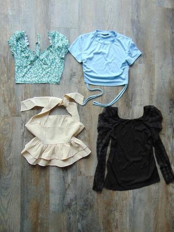 Set 4x topje maat S = 36 shirts cropped beschikbaar voor biedingen