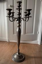 Grote zware 5 armige kandelaar 1 meter hoog, Antiek en Kunst, Ophalen, Overige materialen