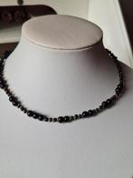 Korte vintage kettinkje onyx de lengte is 35 cm, Sieraden, Tassen en Uiterlijk, Kettingen, Ophalen of Verzenden, Gebruikt, Zwart