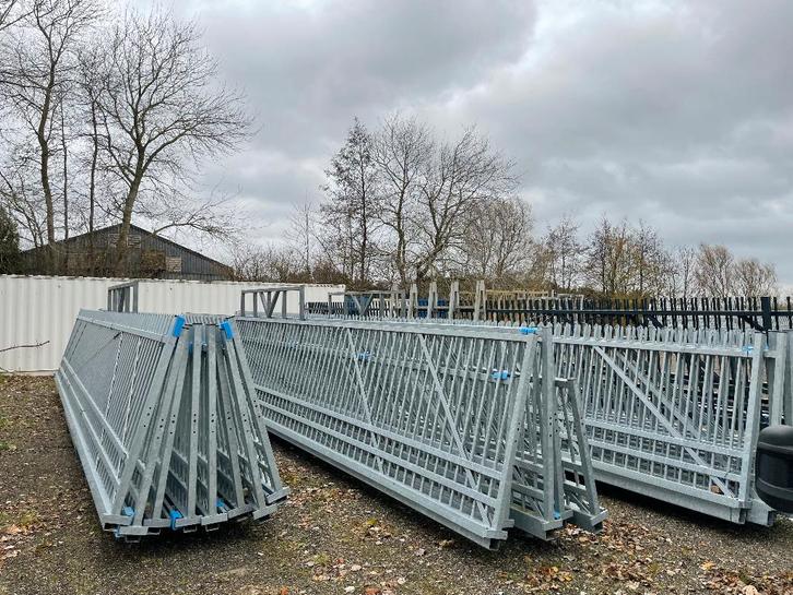 Schuifpoorten Nieuw uit voorraad leverbaar 4-16 mtr, Tuin en Terras, Tuinhekken en Hekwerk, Nieuw, Overige typen, IJzer, Ophalen