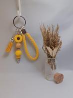 Beadable tassenhanger/ sleutelhanger Geel zonnebloem, Ophalen of Verzenden, Nieuw