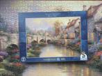 Thomas Kinkade Bij de Oude Brug Puzzel 1000 stukjes, Ophalen of Verzenden, 500 t/m 1500 stukjes, Gebruikt, Legpuzzel