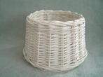Rieten lampenkap, Huis en Inrichting, Lampen | Lampenkappen, Gebruikt, Wit, Rond, Ophalen of Verzenden