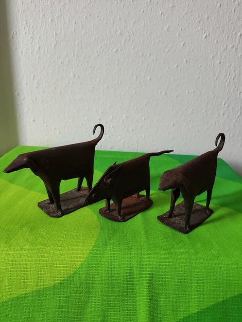 Drie leuke kleine metalen dieren, Verzamelen, Beelden en Beeldjes, Verzenden