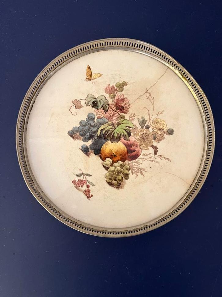 Art Nouveau Dienblaadje met Barstjes, Antiek en Kunst, Antiek | Schalen, Ophalen of Verzenden