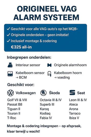 Alarm skoda seat volkswagen beschikbaar voor biedingen