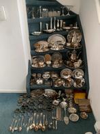 GROTE VERZAMELING VERZILVERDE ITEMS. Bestek, Schalen, etc., Antiek en Kunst, Antiek | Goud en Zilver, Verzenden