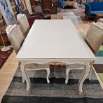 Barok eettafel plus vier stoelen wit/gouden details, ., Zo goed als nieuw, 4 tot 6 stoelen, .