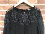Mexx top zwart kant mesh, Ophalen of Verzenden, Gedragen, Maat 38/40 (M), Zwart