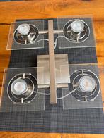 IKEA Plafondlamp met 4 LED Lampen, Ophalen of Verzenden, Gebruikt, Glas